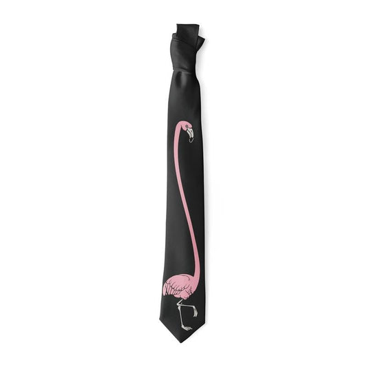 Flamingo Necktie Mens Novelty Neckties Tie for Dad Funny Neckties for Men Funny Ties