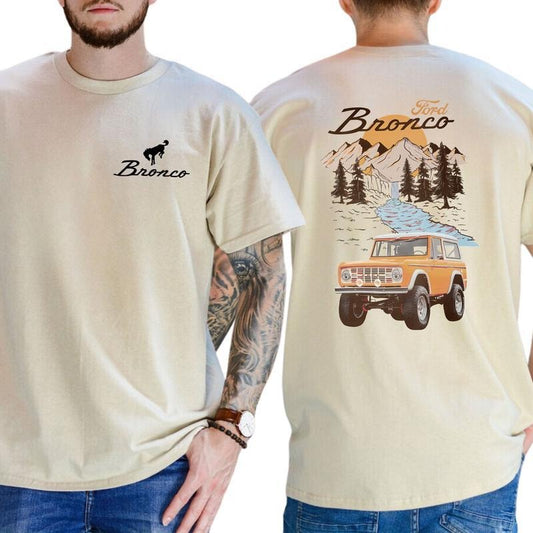 Ford Bronco The Vintage Car National Park 2 Sided TShirt, Gift For Men, Love  Athletic, Casual Drinking Shirt, Menswear Graphic Tee