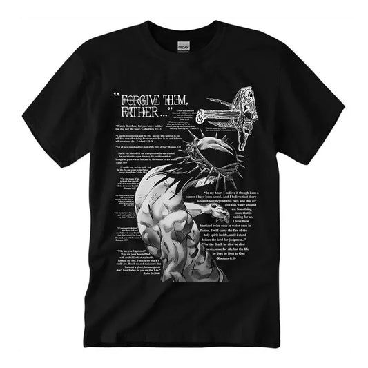 Forgive Them, Father Bible Verses Print T-Shirt Unisex Classic Collar