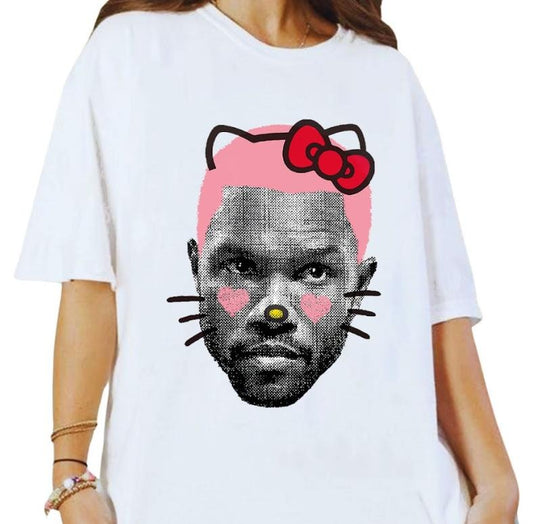 Frank Kitty (PINK) Cute Graphic Tee Shirt "Heart" Tee