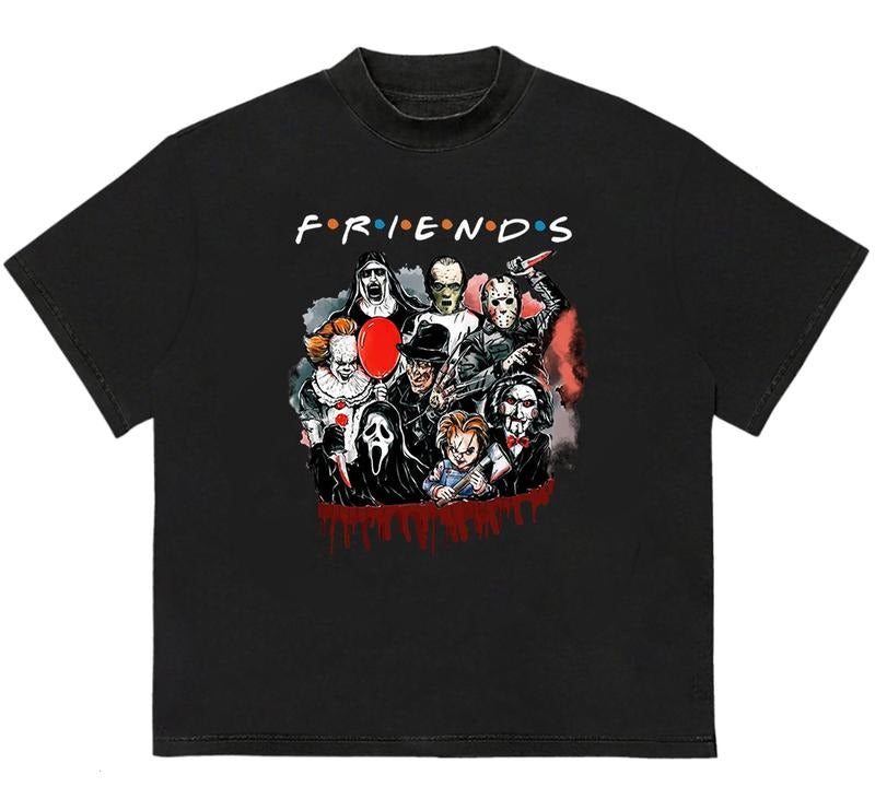 Friends Horror Movie T-Shirt Cotton and Machine Washable Perfect Gift for Fans