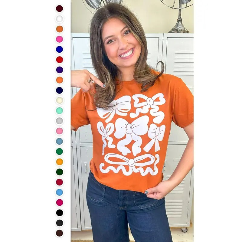 Funky Bows Graphic T-Shirt