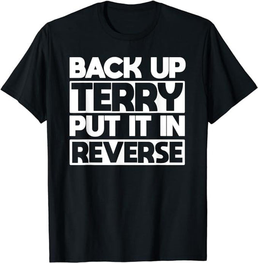 Funny 4th of July Shirts For Men, Back Up Terry Put It In Reverse T-Shirt Menswear Top Casual Cotton Basic Fashion