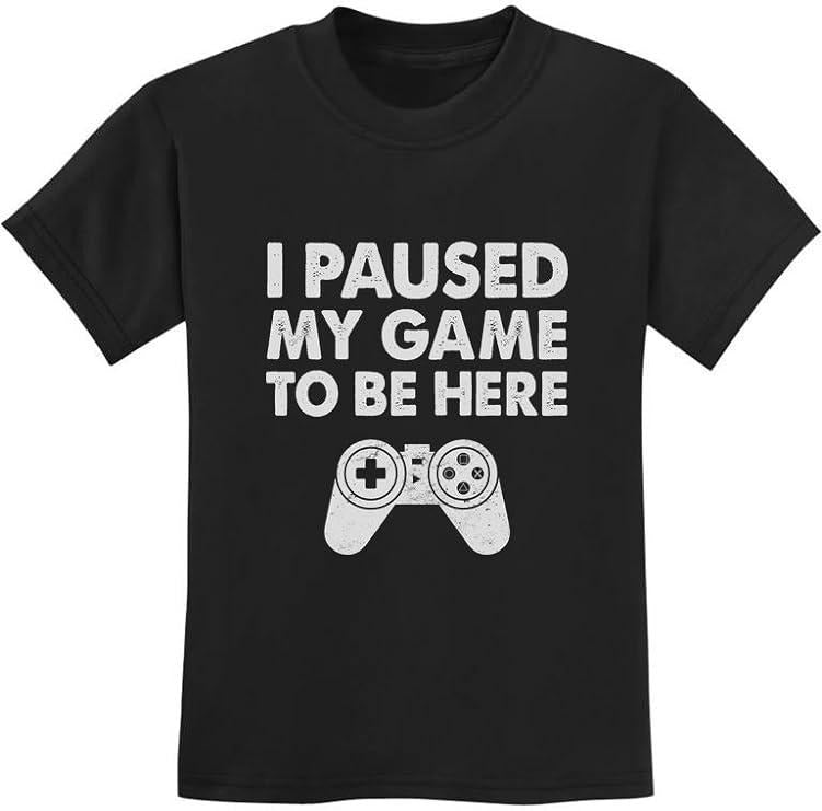 Funny Gamer Shirts, Special Gifts For Gamers, Gamer Shirt Gaming Apparel Gifts for Boys I Paused My Game Youth Shirts Menswear Casual Classic