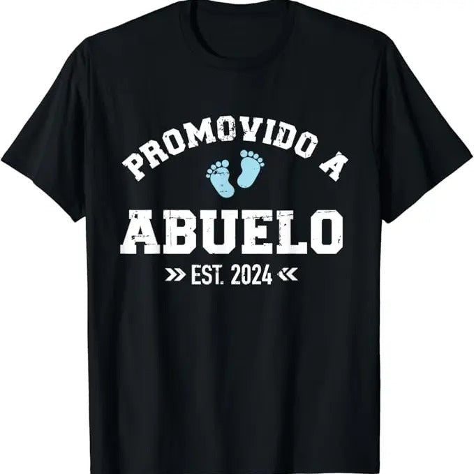 Funny Grandpa Shirt, Gift For Grandfather, Promovido a abuelo 2024 T-Shirt Menswear Casual Cotton Top