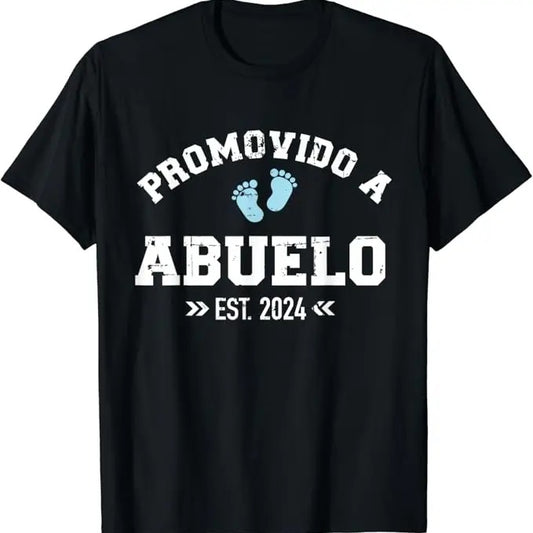 Funny Grandpa Shirt, Gift For Grandfather, Promovido a abuelo 2024 T-Shirt Menswear Casual Cotton Top