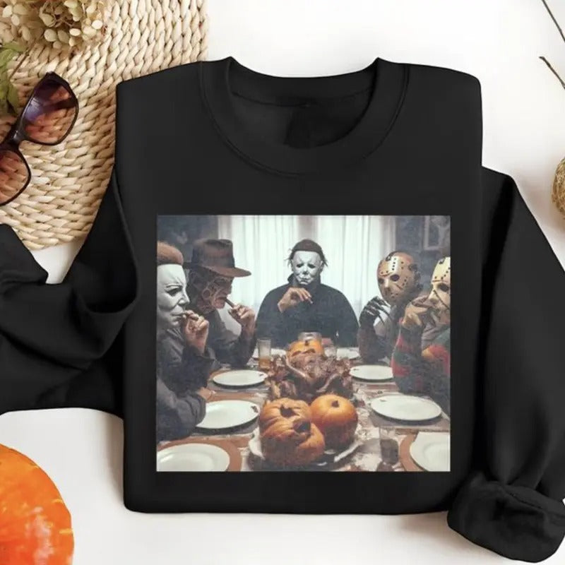 Funny Halloween Movies Sweatshirt - Tshirt - Hoodie, Halloween Party Shirt, Halloween Movie Characters Shirt, Vintage 90s Halloween Sweatshirt, Tee Print