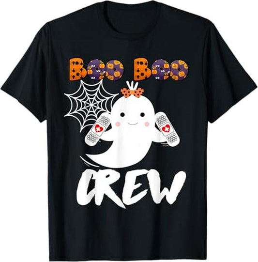 Funny Halloween Shirts For Men, Boo Boo Crew Nurse Shirt Funny Halloween Costume Fun Gift T-Shirt Menswear - Available from size S to 5XL