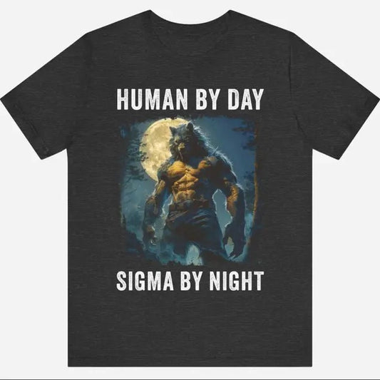 Funny Meme Shirt, Human By Day Sigma By Night Tee, Gift Unisex T-Shirt