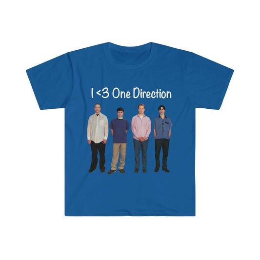 Funny Meme Shirt, One Direction Weezer Tee, Heart 1D Parody Joke Gift Unisex T-Shirt
