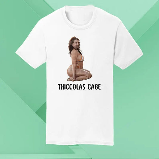 Funny Meme Shirt, Thiccolas Cage Tee, Gift Unisex T-Shirt