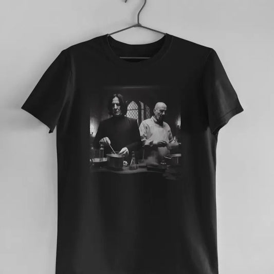 Funny Meme Shirt, Walter White And Severus Snape In Drug Laboratory Cooking Tee, Gift Unisex T-Shirt