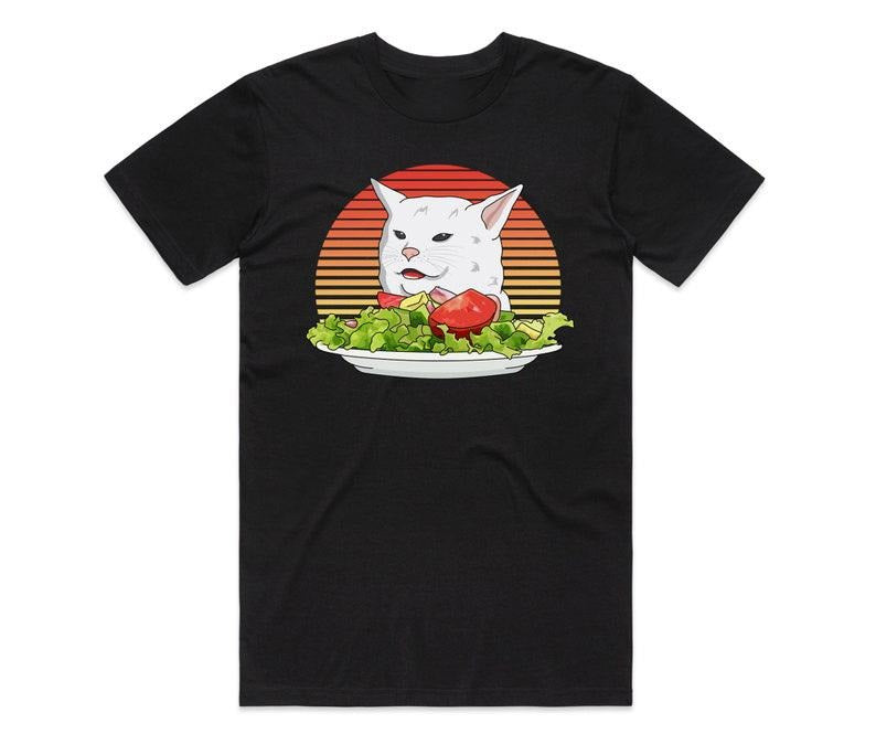 Funny Meme Shirt, Woman Yelling At Cat Tee, Classic Internet Gift Salad Joke Gift Unisex T-Shirt