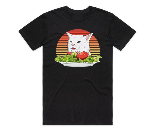 Funny Meme Shirt, Woman Yelling At Cat Tee, Classic Internet Gift Salad Joke Gift Unisex T-Shirt
