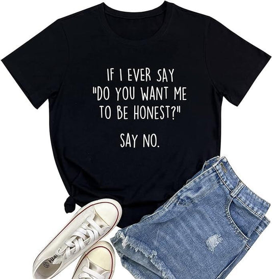 Funny Sarcastic Shirts For Women, Women Funny Graphic T-Shirts Cute Tees T-Shirt Casual Cotton