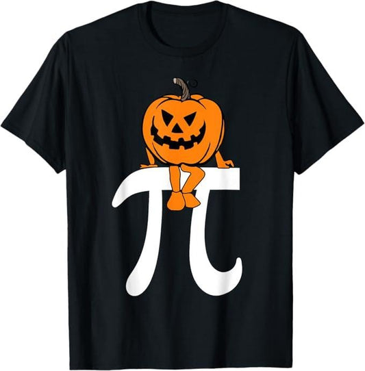 Funny Thanksgiving Shirts, Pumpkin Pie Math Funny Halloween Thanksgiving Pi Day T-Shirt - Menswear Top