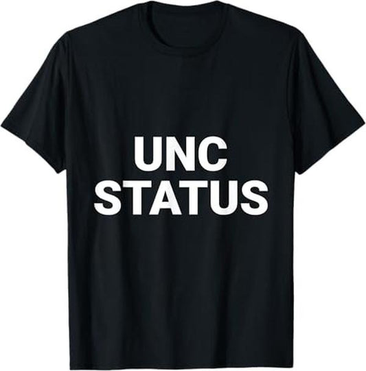 Funny Uncle Shirts, Gifts For Uncle, Unc Status Funny Uncle Slang T-Shirt - Menswear Casual Cotton