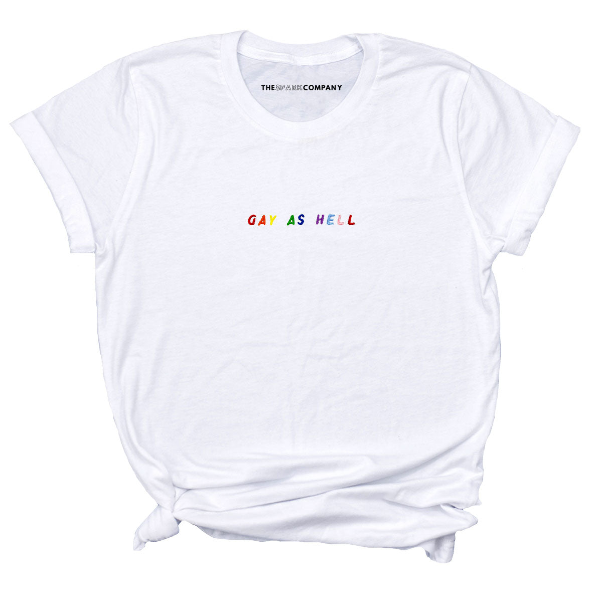 Gay As Hell Embroidery Detail T-Shirt