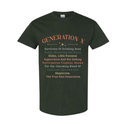Generation X Raised On Hose Water Shirt, Generation X Womenswear Top, Full Color, Full Size Comfort Cotton