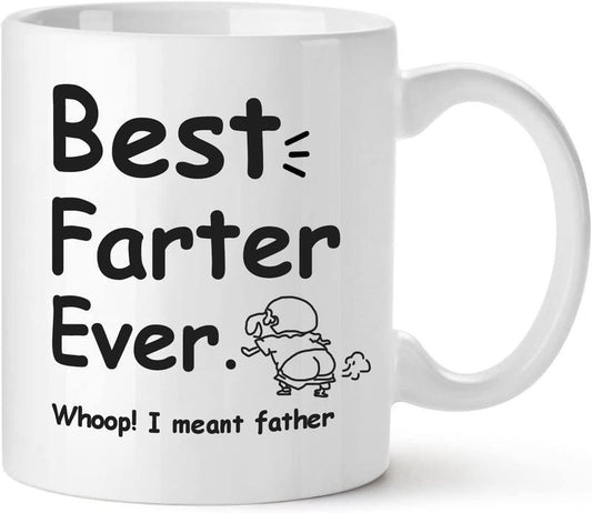 Gifts For Dad, Funny Fathers Day Gift Mugs For Dad, Awesome Dad Gifts, Dad Farter Ever Mug, I Mean Father Mug, Novelty Coffee Mug, Gifts For Male Men, 11 15oz Ceramic Cup, Gift Ideas For Him