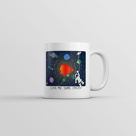 Give Me Some Space Mug Funny Sarcastic Astronaut Coffee Cup-11oz Funny Coffee Mugs Ceramic Printed Drinkware Cup