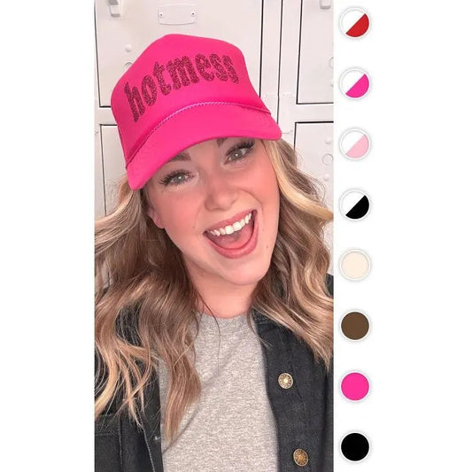 Glitter Hot Mess Trucker Hat - Chaos & Sparkle #HotMessHat #TruckerStyle #GlitterVibes
