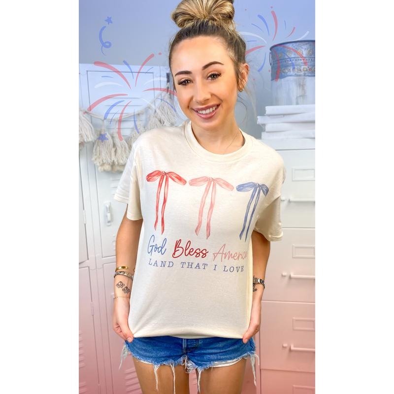 God Bless America Land That I Love Graphic T-Shirt