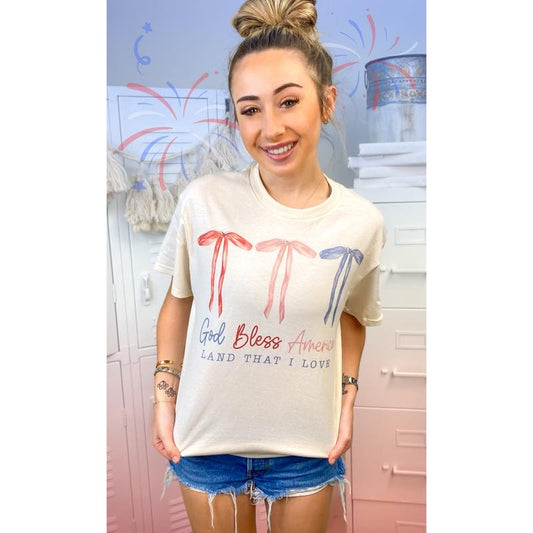 God Bless America Land That I Love Graphic T-Shirt