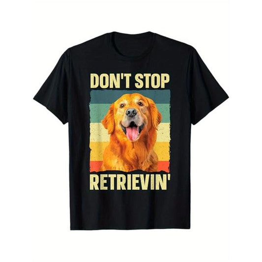 Golden Retriever Design For Men Women Golden Retriever Lover T-Shirt, 100% Cotton, Gift for Men Women Dad Mom Friends, S-XXXL, Black made in usa