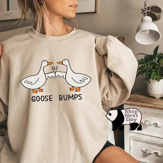 Goose Sweatshirt, Goose Bump T-Shirt, Funny Goose Sweatshirt, Trendy Goose Crewneck, Goose Lover Sweatshirt Funny Goose Tee