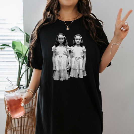 Grady Twins Shirts The Shining Lovers Movie TShirt Spooky Scary Horror Halloween TShirt Halloween Party Shirt