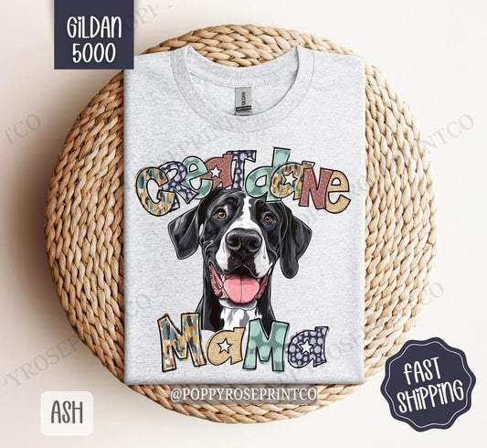 Great Dane Mama Shirt Gildan, Dog Mom Women's Tee, Cute Mama Women's Tshirt Plus Sizes