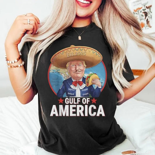 Gulf of America Retro Trump Shirt, Funny Political, American Flag Tee, Gulf Coast Shirt, For Men, For Women