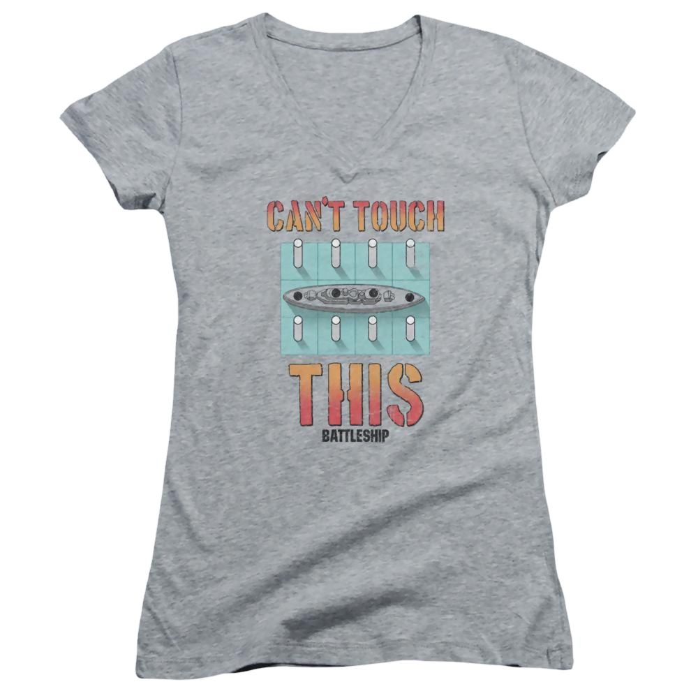 Battleship Can't Touch This - Juniors V-Neck T-Shirt