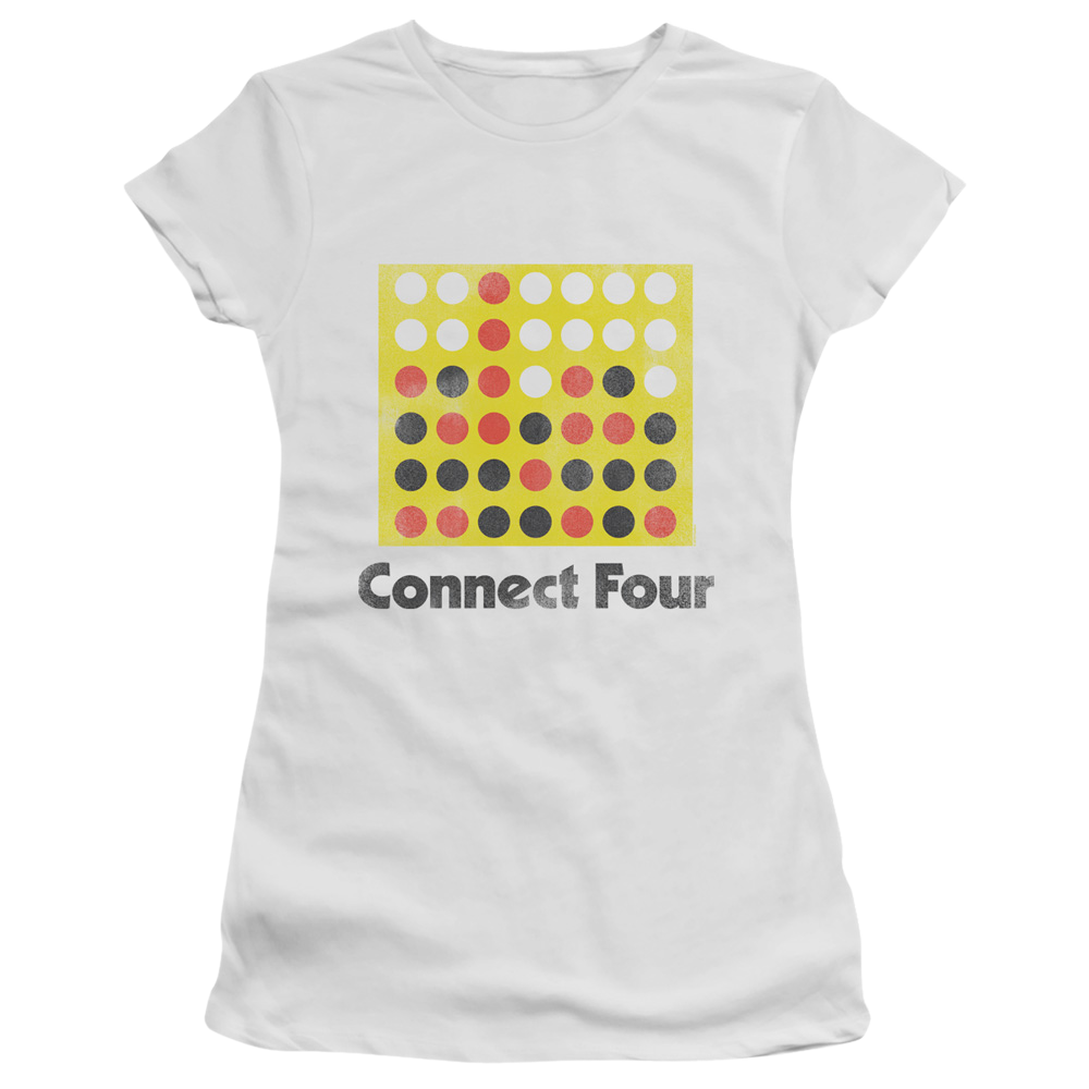 Connect Four Classic Logo Distressed - Juniors T-Shirt