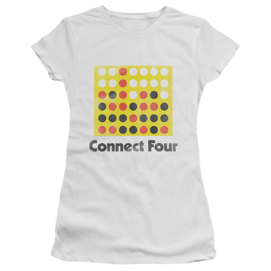 Connect Four Classic Logo Distressed - Juniors T-Shirt