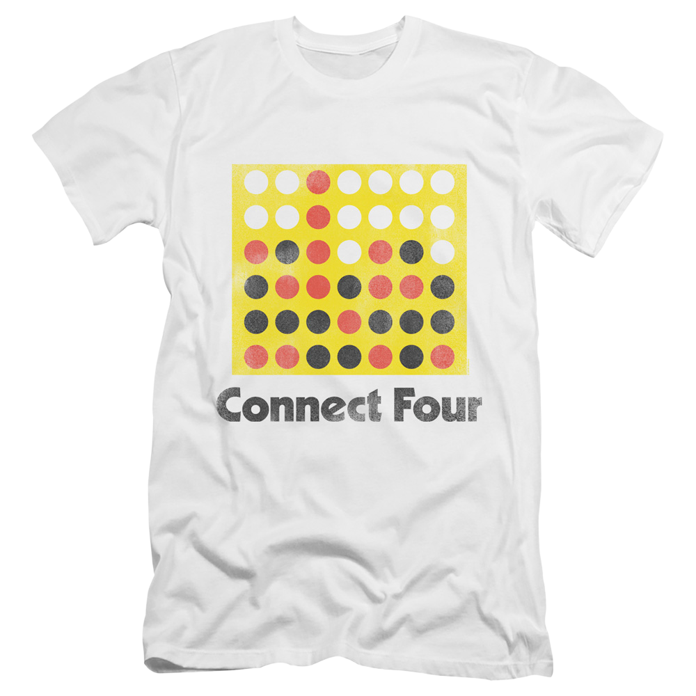 Connect Four Classic Logo Distressed - Men's Premium Slim Fit T-Shirt