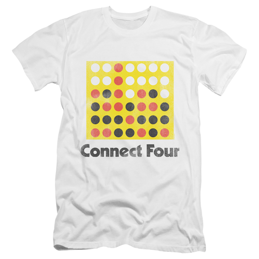 Connect Four Classic Logo Distressed - Men's Premium Slim Fit T-Shirt