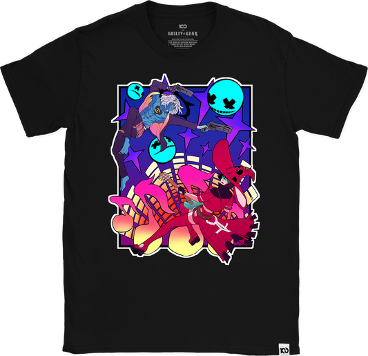 GUILTY GEAR - 'Happy Chaos vs I-No' T-Shirt - Black