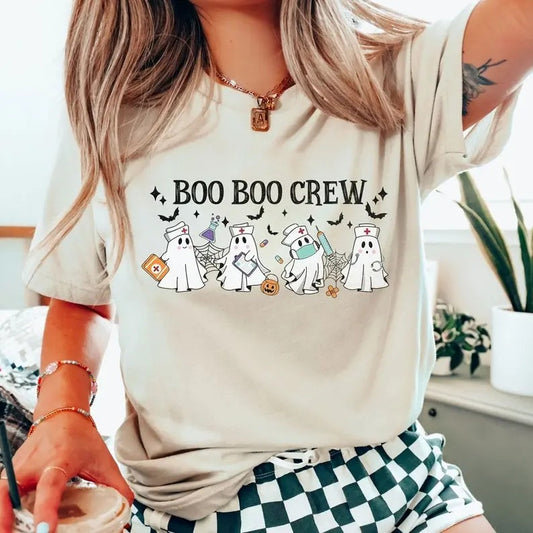 Halloween Nurse Shirt, Boo Boo Crew Shirt, Halloween Nursing Shirt, Funny Halloween T-Shirt, Cute Nurse Sweater, Ghost Nurse Tees,Nurse Team