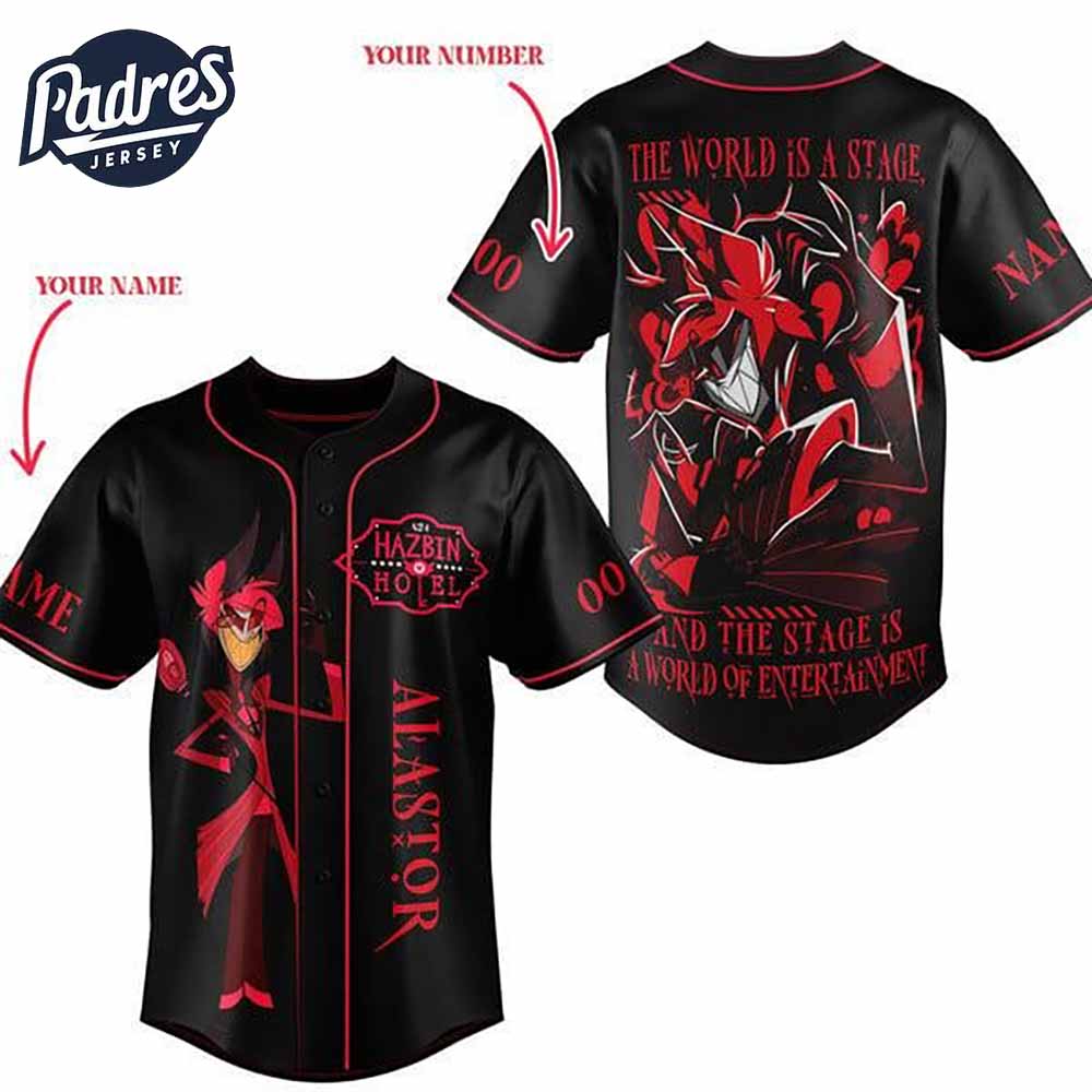 Hazbin Hotel Alastor Custom Baseball Jersey - Padres Jersey Oasis: Elevate Your Baseball Style Game