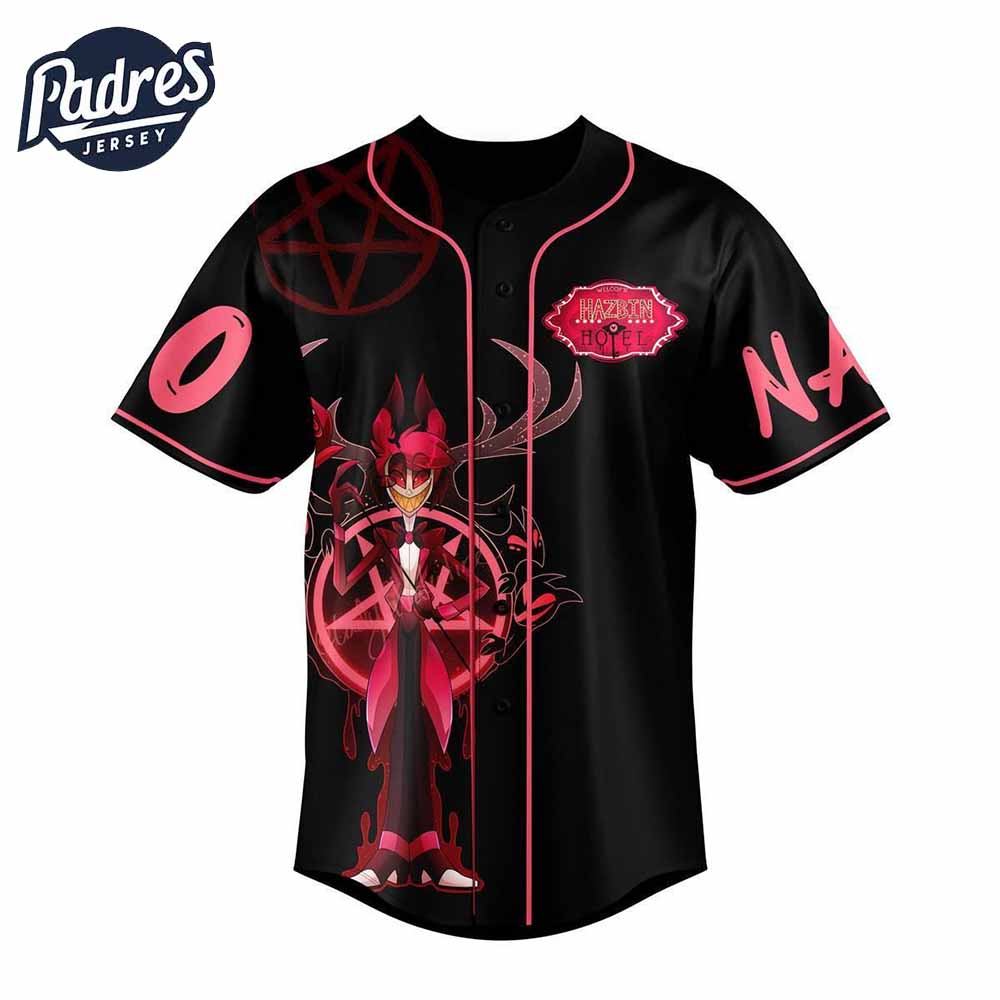 Hazbin Hotel Smile My Dear You Know You’re Never Fully Dressed Without One Custom Baseball Jersey - Padres Jersey Oasis: Elevate Your Baseball Style Game