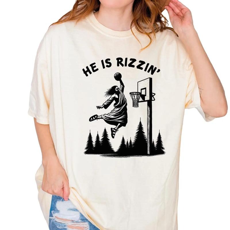 He Is Rizzin' Vintage 90s Shirt, Funny Easter Shirt,  Jesus Easter Shirt