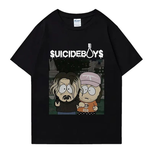 Hip Hop Group $uicideboys G59 Meme Print T Shirt Sweatshirt Hoodie, Grey Rap Mech, Unisex Vintage, Cotton Unisex T-Shirt, T-Shirt Classic Streetwear