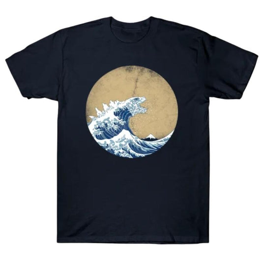 Hokusai Kaiju Vintage Version Shirt, Hokusai Kaiju Merch, Gift For Fan, Anime Graphic Tshirt, Tshirt Gift Top Menswear Streetwear Underwear Shortsleeve Tropical Crewneck Round Neck Casual T-Shirt Operator