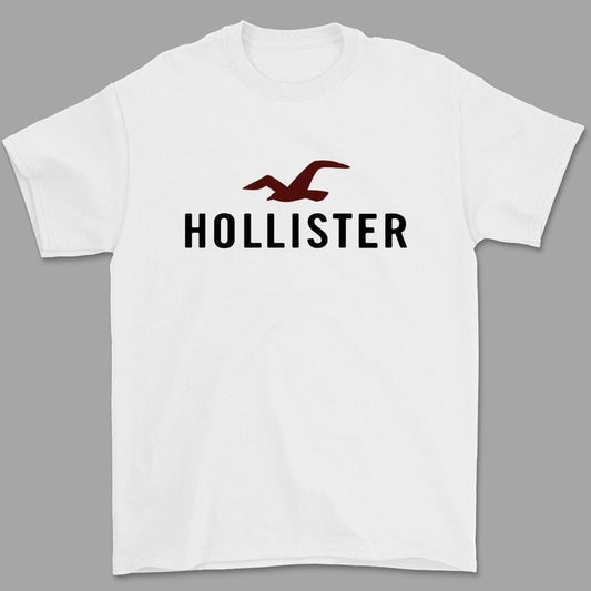 Hollister Graphic T-Shirt, Bold Red LOGO Design, Perfect for Casual Street Wear, Everyday Comfort, Durable and Stylish, for Men and Women.