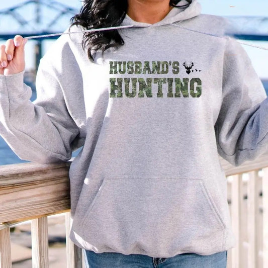 Husband Hunting Season Sweatshirt, Hunting Season Sweatshirt, Hunting Lover Gift, Deer Hunters Shirt, Hunter Girlfriend