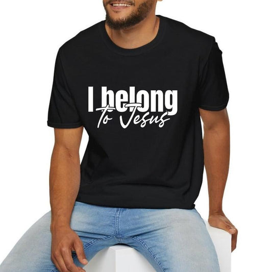 I Belong to Jesus Tee Pure Cotton Casual Style Crew Neck Short Sleeve T-Shirt Tops Trendy for Unisex