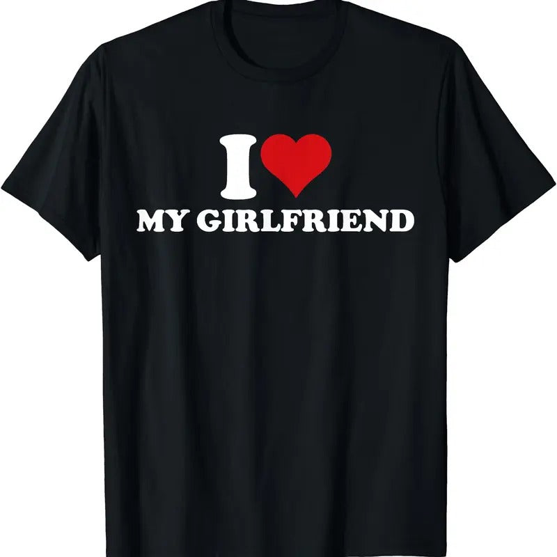 I Heart My Hot Girlfriend Shirt, I Love My Hot Girlfriend T-Shirt | Unisex Cotton Tee, Size S-5XL