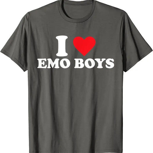 I Love Emo Boys T-Shirt | Unisex Cotton Tee, Size S-5XL